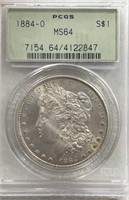 1884O Morgan Silver Dollar NGC MS64