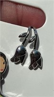 Sterling silver tulip earrings new never worn
