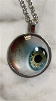 Large Eyeball necklace 19 inch chain 1 inch