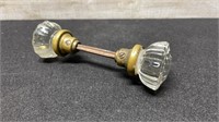 Antique Glass & Brass Doorknobs