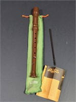 Brown AULOS Recorder No 103 With Mint Green Bag