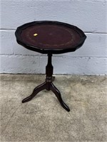 Modern Leather Top Small Table
