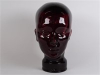 AMETHYST ART GLASS FIGURAL HEAD