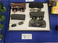 FIVE PAIRS OF SUNGLASSES WITH CASES