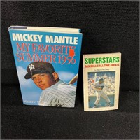 Mickey Mantle Hardcover Book + Superstars of BB PB