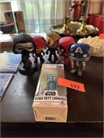 LOT OF POP VINYL FIGURES / PEZ STAR WARS & MARVEL