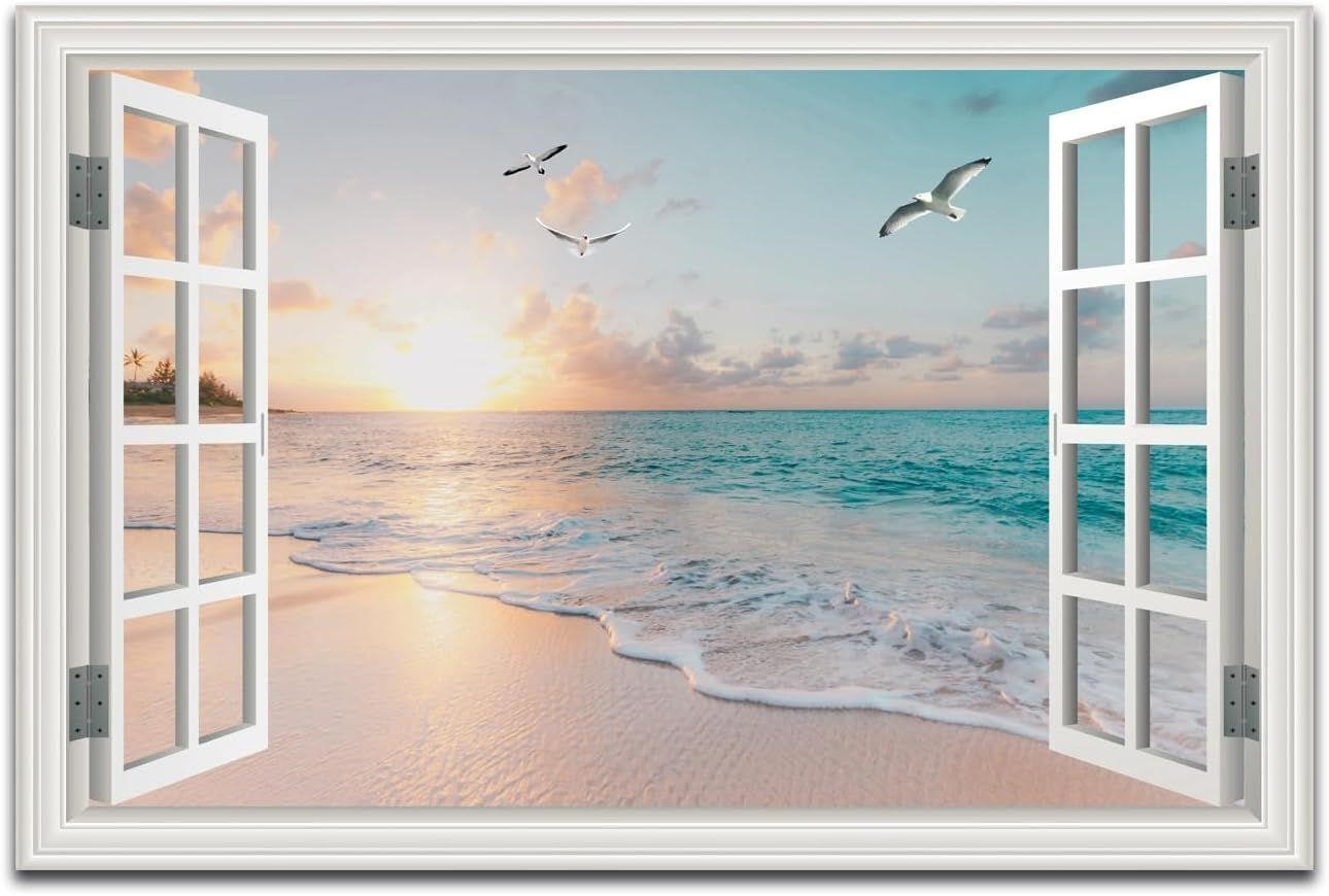 Beach Wall Art Pictures for Living Room Ocean