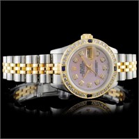 Diamond Ladies Rolex DateJust YG/SS Watch