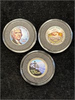 2004 P, 2005 P, & 2006 P Colorized Nickels