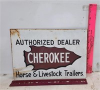 Cherokee Trailer Sign 12" x 8"