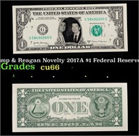 Trump & Reagan Novelty 2017A $1 Federal Reserve No