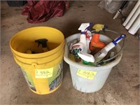 2 Buckets of Cleaning Supplies