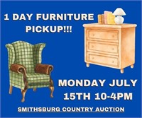 1 DAY ONLY FURNITURE PICK-UP - MONDAY 7/15 ONLY