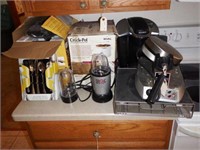 Lot #110 Kitchen appliance lot to include;