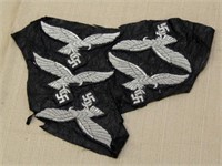 uncut sheet of Luftwaffe officer bullion breast