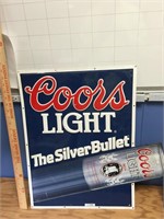 Metal Coors Light Beer Sign