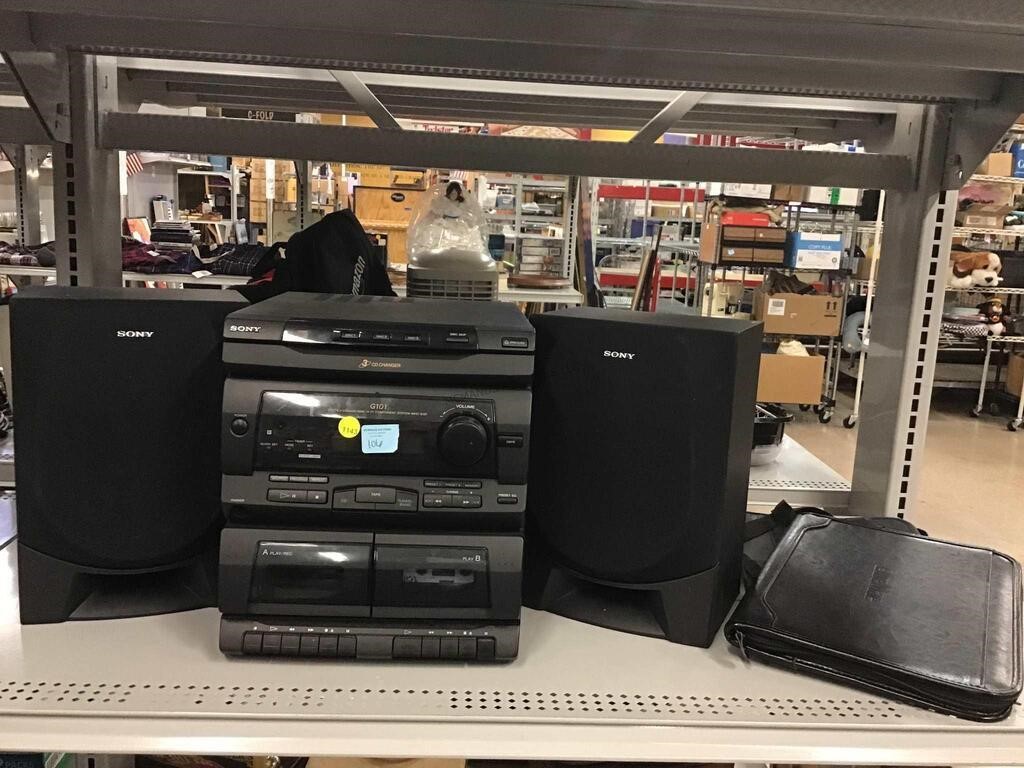 Sony multi player with speakers and more.