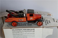 Fram Die Cast  1931 Hawkeye Wrecking Bank