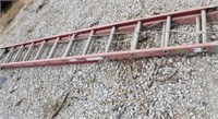24' Fiberglass Extension Ladder w/Safety Hooks