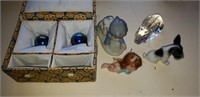 Glass Balls, Crystal Bunny, Dog Figurine, Etc