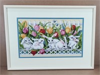 Needle Point Picture Rabbits