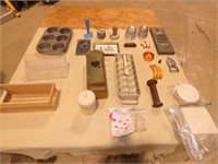 assortment of baking and kitchen items