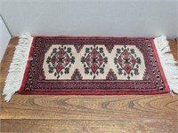 Small Hand Woven Rug 12inWx28inL
