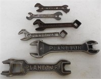 lot of 6 Planet JR wrenches some cutout