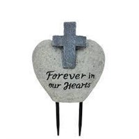 10.7"H Memorial Standing Stone, Cross Design A12