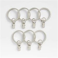 7pc Set Brushed Nickel Clip Rings A10