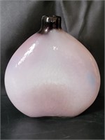 10" Amethyst Art Glass Decorative Bottle