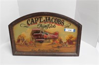 Wood "Capt. Jacobs Flying Club" Sign