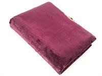 Velvet Covered Photo Album w/ 2 Cabinet Cards IN