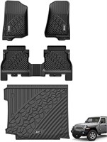 3W Floor Mats&Cargo Liner Fit for Jeep Wrangler JL