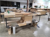 s7' Rolling Work Table with Contents
