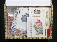 Canada stamps mix Used & Mint in cigar box