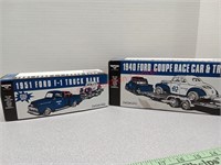 1951 Ford f-1 truck coin bank, 1940 Ford coupe