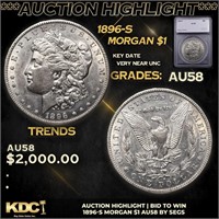 ***Auction Highlight*** 1896-s Morgan Dollar $1 Gr