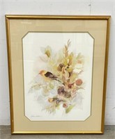 Barbara Weldon Retro Framed Aviary Print