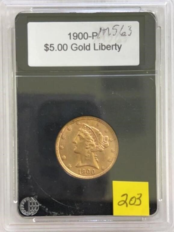 1900 5.00 Gold Liberty MS