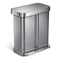 simplehuman 58 Liter / 15.3 Gallon Rectangular Han