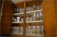 Contents of Corner Kitchen Wall Cabinet - Glass