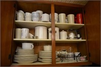 Contents of Double Wall Cabinet - Dinnerware/Cups