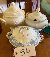 3 Soup Tureens