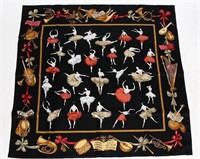 Hermes, "La Danse" Silk Scarf in Black