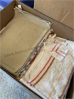 Box of tea towels and more