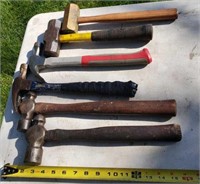 Claw hammers, brass hammer, ball peen hammers