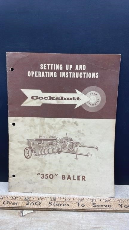 Cockshutt 350 Baler Manual (29 pages)