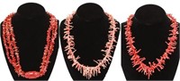 Branch Coral Red & Pink Necklaces, 3