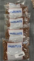 Five bags of hazelnuts